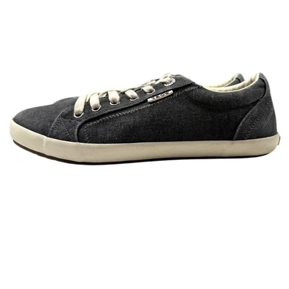 Taos Star Charcoal Canvas Low Top Sneakers Womens 10 Grey STA-1284 Walking Shoes